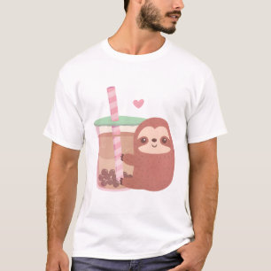 Camiseta Cute Sloth ama Boba Tea
