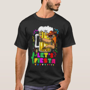 Camiseta Cute Sloth Holding Beer Cinco De Mayo Parte México