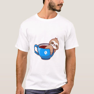 Camiseta Cute Sloth in Coffee Cup – Funny Sloth Cartoon Des