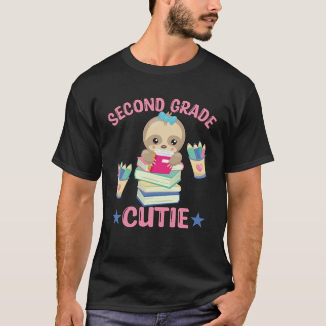 Camiseta Cute Sloth Second Grade Cutie 2nd Grader Back to S (Frente)