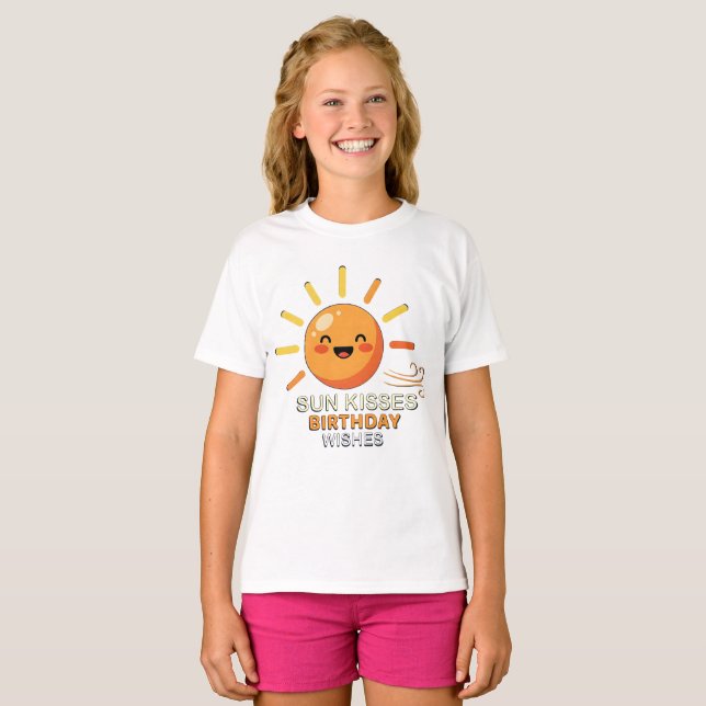 Camiseta Cute Smiling Sun Birthday Wishes Toddler (Frente Completa)