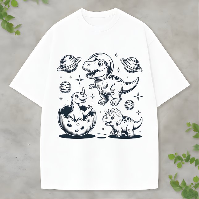 Camiseta Cute Space Dinosaur Blue Dino Fun Animal Lovers (Criador carregado)