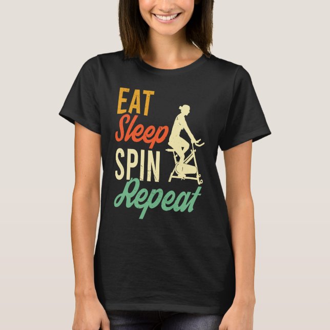 Camiseta Cute Spin Instructor Spinning Cycle Bike Spinner W (Frente)