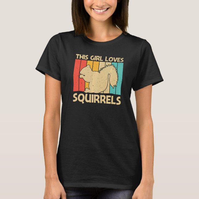 Camiseta Cute Squirrel For Girls Mom Squirrel Pet Rodent (Frente)