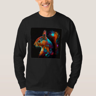 Camiseta Cute Squirrel Illustration Colorful Polygonal Pop