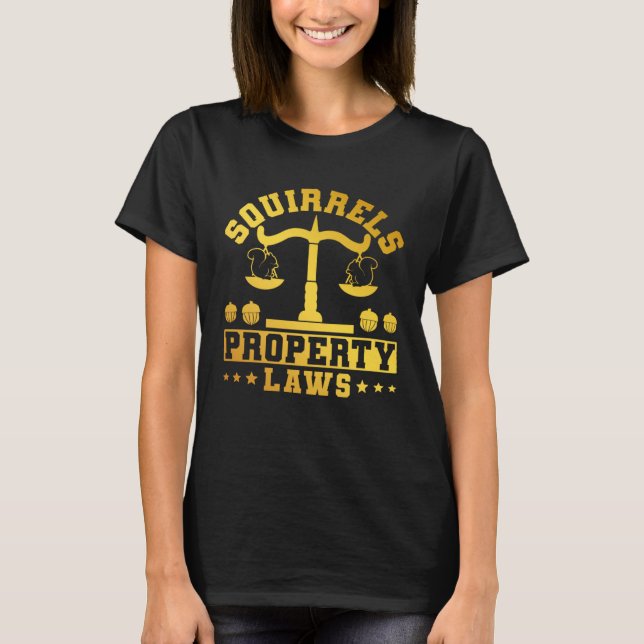 Camiseta Cute Squirrel Rodent  Squirrels Property Laws (Frente)