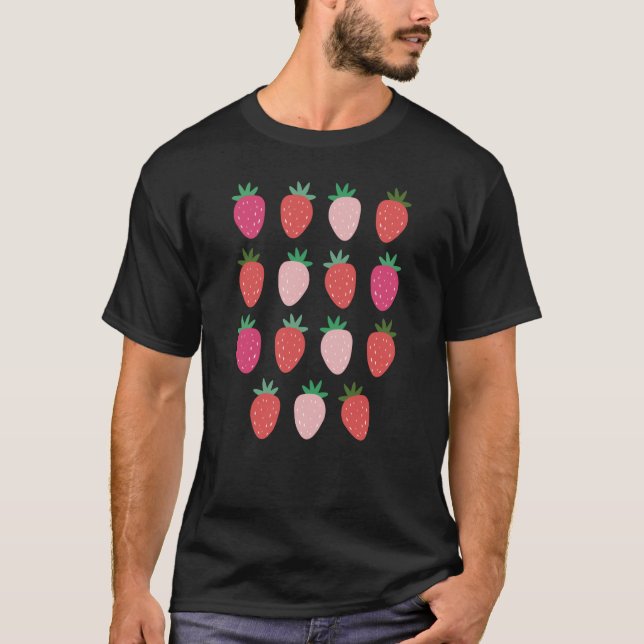 Camiseta Cute Strawberry Fruit Farmer Greengrocer (Frente)