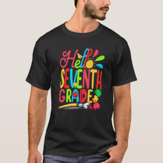 Camiseta Cute Student Teacher Hello Seventh Grade First Day