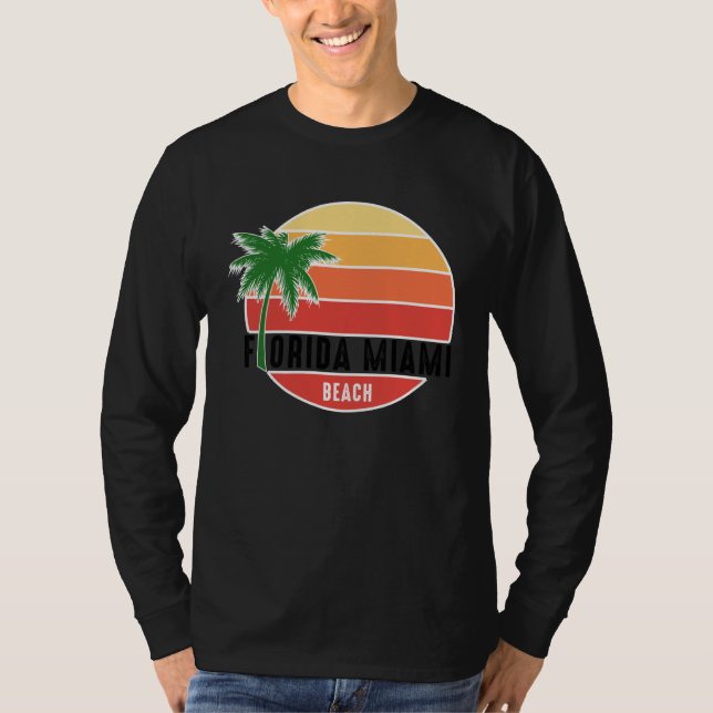Camiseta Cute Summer Beach Vacation Tees  Florida Miami Bea (Frente)