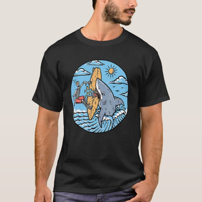 Camiseta Cute Summer Vibes E Boy E Girl Skeleton Flamingo I (Frente)