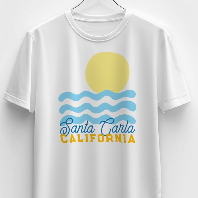 Camiseta Cute Sun & Sea Customizable w/ Your Town, State  (Criador carregado)