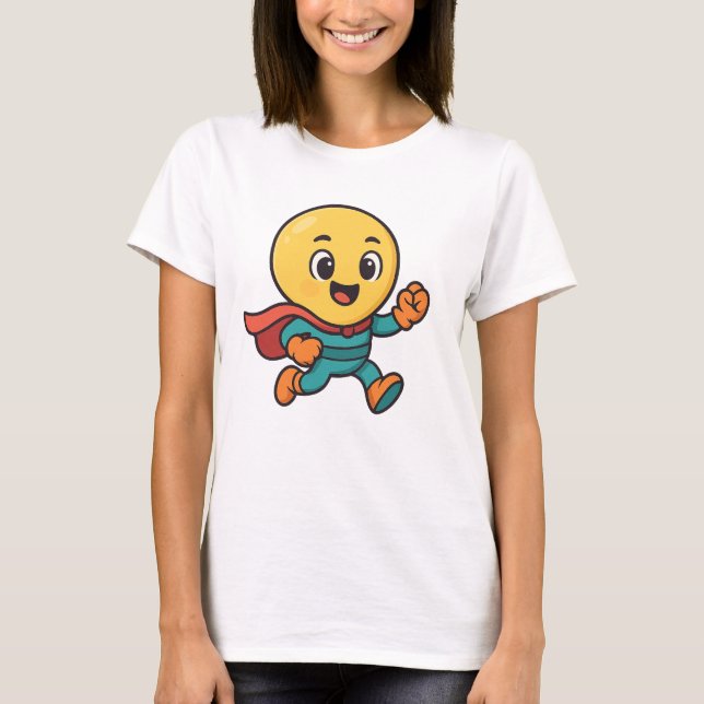 Camiseta Cute Superhero Cartoon (Frente)