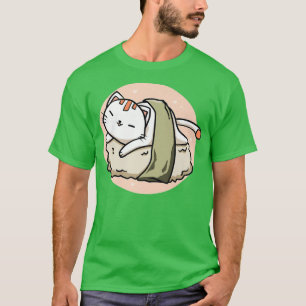 Camiseta Cute Sushi Cat Kawaii Anime Neko Animal Pet Japan