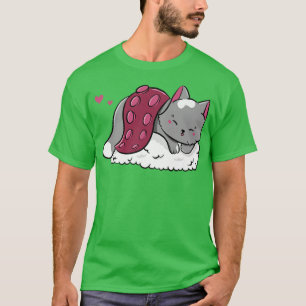 Camiseta Cute Sushi Cat Kawaii Anime Neko Animal Pet Japan
