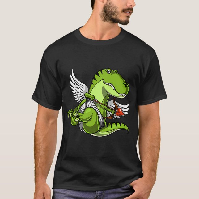 Camiseta Cute T-Rex Dinossauro Cupido (Frente)