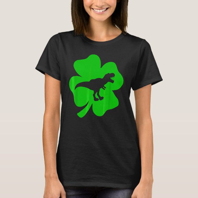 Camiseta Cute T Rex Shamrock Dino Saint Patricks Day Dinosa (Frente)