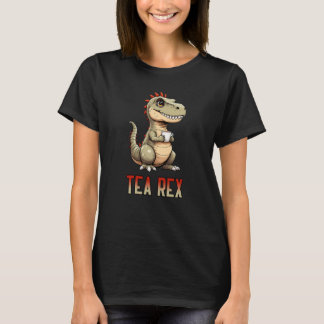 Camiseta Cute Tea Rex Dinosaur Drinking Tea
