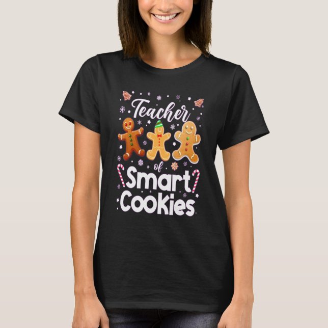 Camiseta Cute Teacher Of Smart Cookies Funny Teacher (Frente)