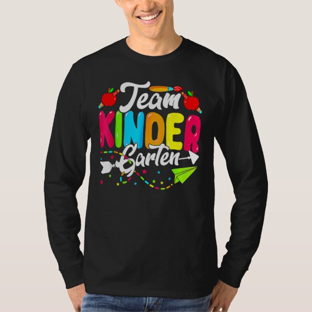 Camiseta Cute Team Kindergarten Happy Back To School Teache (Frente)