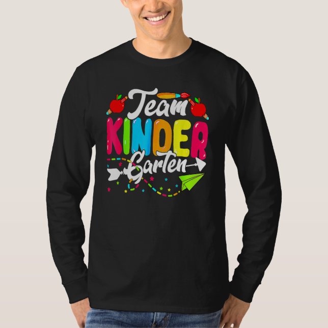Camiseta Cute Team Kindergarten Happy Back To School Teache (Frente)