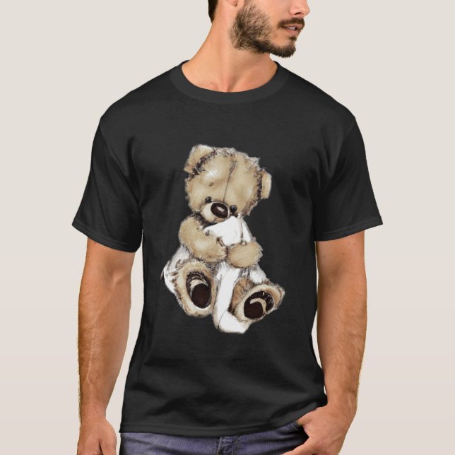 Camiseta Cute teddy with blanket teddy bear with cuddly bla (Frente)