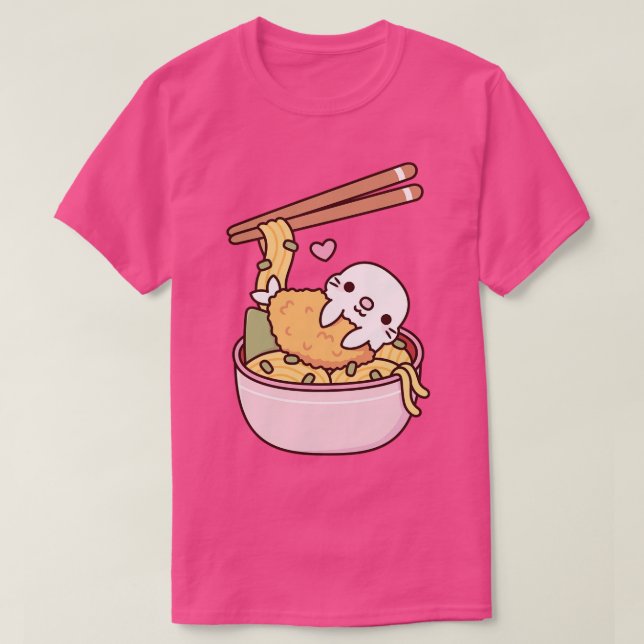 Camiseta Cute Tempura Seal Soba Noodles Engraçado (Frente do Design)