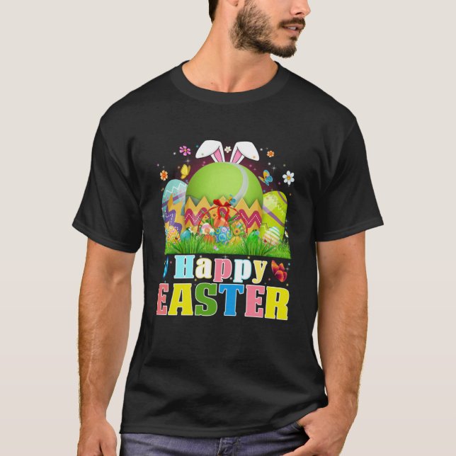Camiseta Cute Tennis Ball Hatched From Egg Easter Day Men B (Frente)
