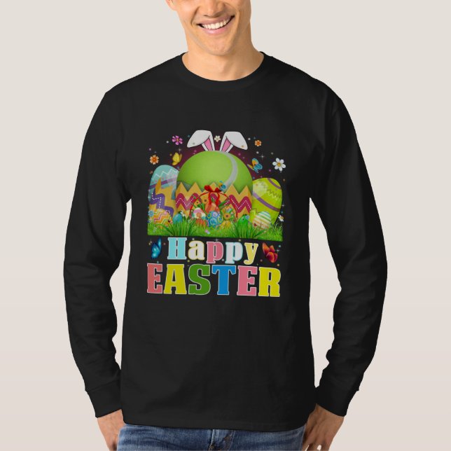 Camiseta Cute Tennis Ball Hatched From Egg Easter Day Men B (Frente)