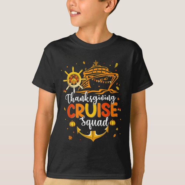 Camiseta Cute Thanksgiving Cruise Squad Matching Family Vac (Frente)