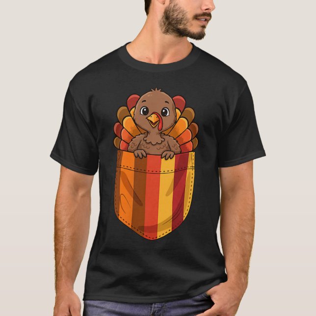 Camiseta Cute Thanksgiving Turkey Cket Men Women Kids  (Frente)