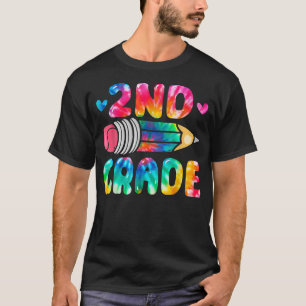 Camiseta Cute Tie Dye Engraçado 2º Ano Feliz Primeiro Dia