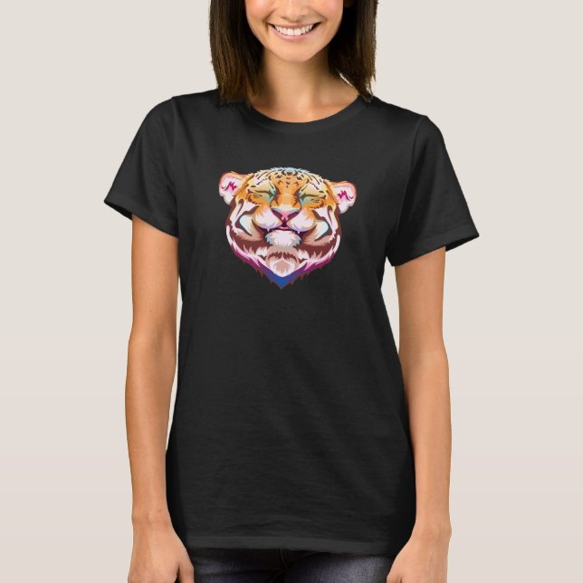 Camiseta Cute Tiger Face Aesthetic Y2000 Retro Nostalgia ON (Frente)