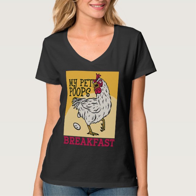 Camiseta Cute toddler chicken butt my pet poops breakfast c (Frente)