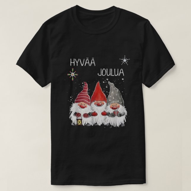CAMISETA CUTE TONTTU HYVAA JOULUA FINNISH (Frente do Design)