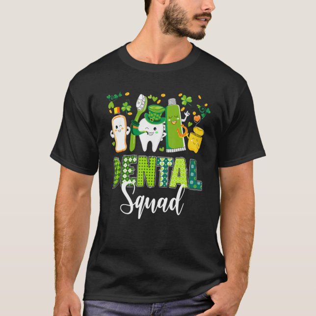 Camiseta Cute Tooth Leprechaun Hat Dental Squad St Patrick' (Frente)
