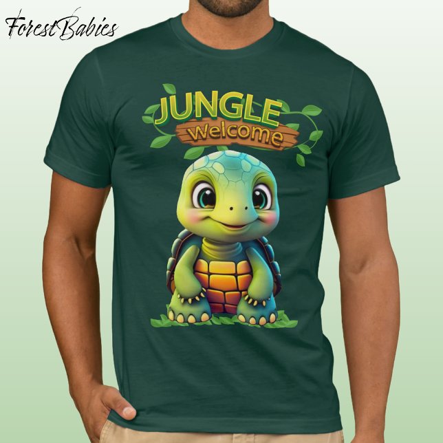 Camiseta Cute Tortoise Box Turtle Animal Character Green 🐢 (Criador carregado)