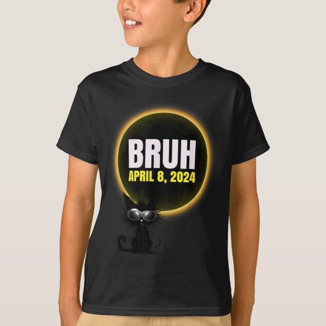 Camiseta Cute Total Solar Eclipse Cat Saying (Frente)