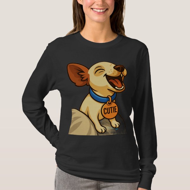Camiseta Cute Toy Fox Terrier Yawning (Frente)