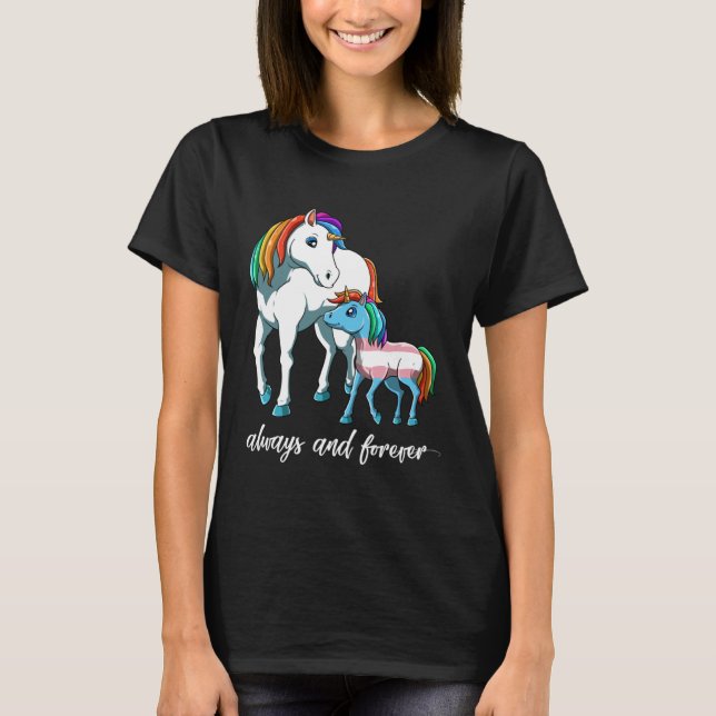 Camiseta Cute Transgender Unicorn Mama (Frente)