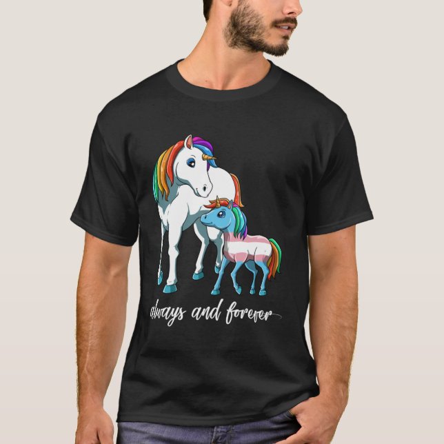 Camiseta Cute Transgender Unicorn Mama (Frente)