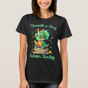 Camiseta Cute Triceratops Desvendam uma História Verão 2026