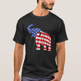 Camiseta Cute Trump Presente Orgulhoso Elefante Americano D