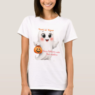 Camiseta Cute tshirt happy Halloween with adjustable text