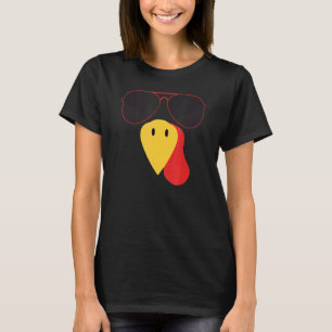 Camiseta Cute Turkey Enfrenta Peregrino Figurino De Ação De