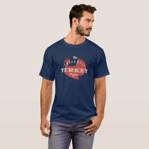 Camiseta Cute Turkey Forma O T-Shirt Orgânico De Carne Fre