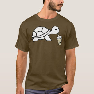 Camiseta Cute Turtle Drinking Boba Bubble Milk Tea Holiday