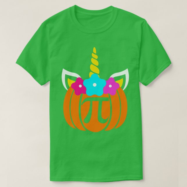 Camiseta Cute Unicorn Pumpkin Pie Math Funny Halloween Than (Frente do Design)