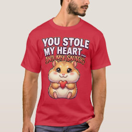 Camiseta Cute Valentine Hamster–You Stole My Heart & Snacks