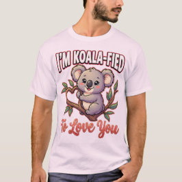Camiseta Cute Valentine Koala – I’m Koala-Fied to Love You