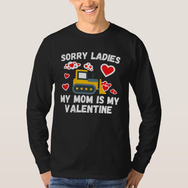 Camiseta Cute Valentine s Day Son  Construction Kids Boys (Frente)